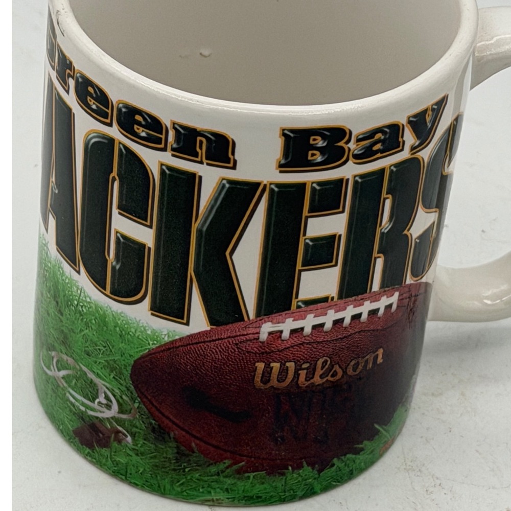Vintage 90s Green Bay Packers Helmet Football Wrap Graphic Coffee Mug Cup LINYI